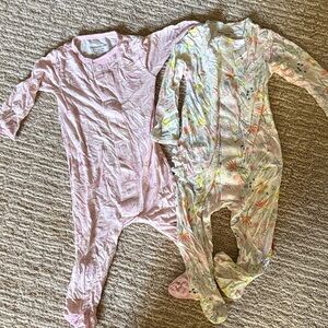 Magnetic Me Onesies Floral and Pink Elephant 6-9 Months